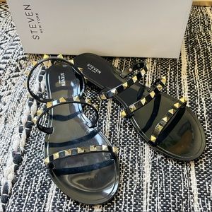 Steven New York studded jelly sandals